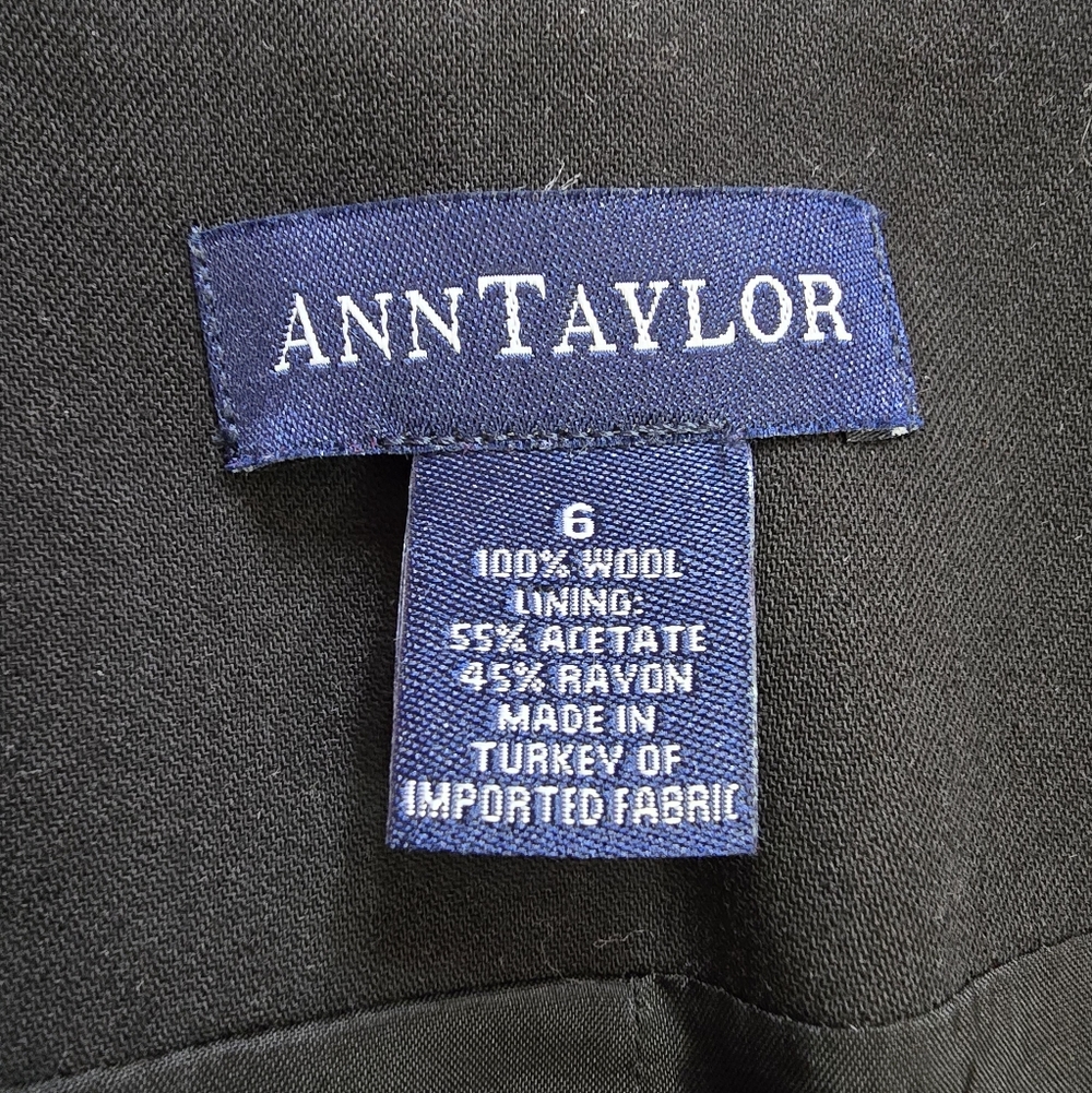 Ann Taylor Black Wool Single-Button Tailored Blaz… - image 4